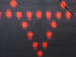 アンティーク　絣柄織り出し銘仙羽織